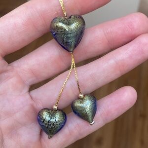 Venetian Murano glass heart necklace